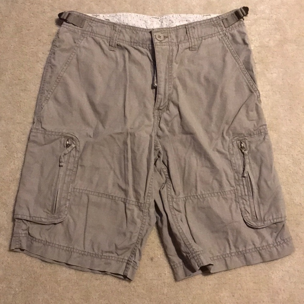 The North Face dark khaki cargo shorts